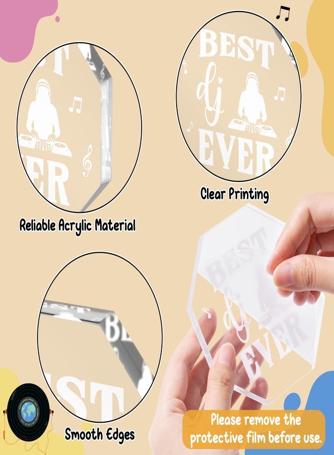 WATINC Appreciation Gifts Award for DJ - Thank You Disc Jockey Gifts, Acrylic Music Deejay Plaque Table Sign, Djing Centerpiece Desk Accessories for Birthday, Thanksgiving Day - Image 3